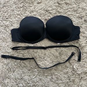 Pink strapless push up bra